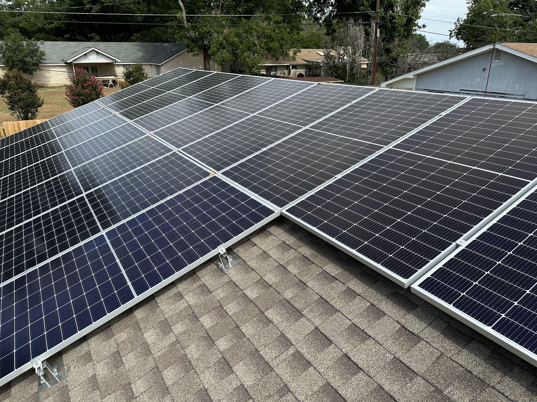 16 Solarever 455W panels installed on roof
